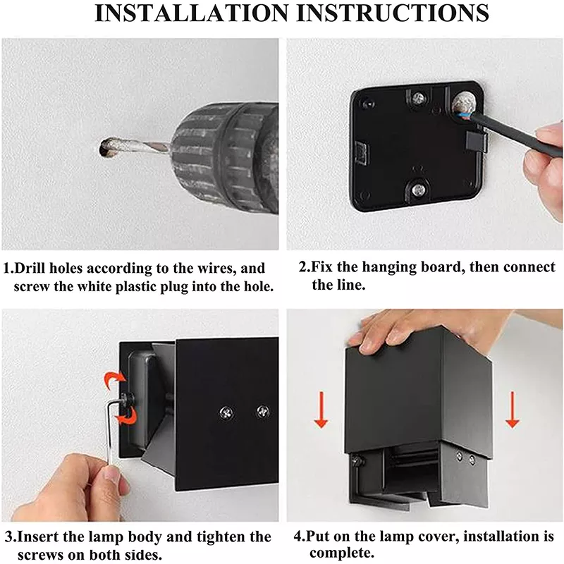 تركيب مصباح الحائط